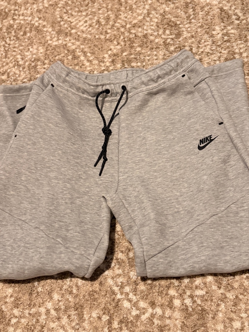 Nike Light Gray Sweat pants with Black Drawstring